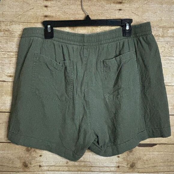 OLD NAVY LINEN BLEND PULL ON SIMPLE CASUAL CLASSIC COMFORTABLE EVERYDAY SHORTS - Picture 1 of 3